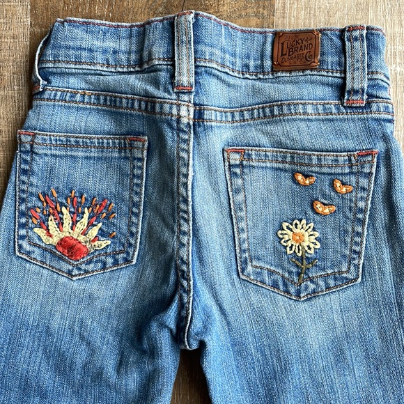 Lucky Brand Dungaree jeans with embroidered pocket - Picture 5 of 9